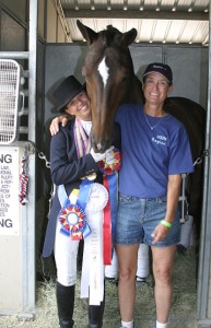 Young Riders Champion Katie Johnson with proud mom and trainer, Elizabeth Johnson