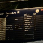 At the Train Station In Munich! And It sounded just like on Harry Potter!